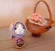 mini rabbit doll flower bascket
